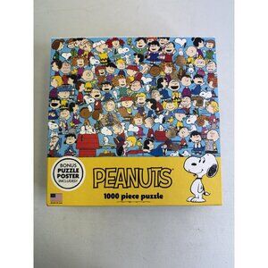 PEANUTS 1000 piece Puzzle Snoopy Charlie Brown Bonus Poster Included Complete